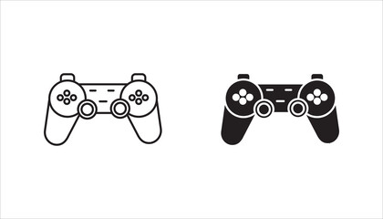 Generic video game controller or gaming gamepad flat vector icon set,  for games and apps © MDS09
