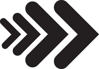 Triple Layer Chevron Arrow Graphic