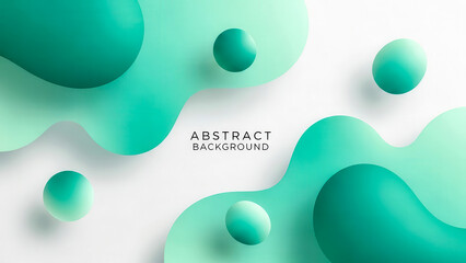 Green Abstract 3D Shapes Background with Soft Gradient and Modern Design | abstract background with blue circles | abstract background with blue spheres