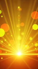 Abstract background featuring intense yellow and orange light leak artifacts with soft radial blur and vibrant bokeh effects, stream, design, smooth