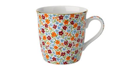 Colorful Floral Pattern Coffee Mug
