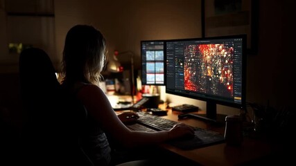 Medium shot of a researcher comparing regional labor market variations using AI tools highlighting economic fluctuations across locations.