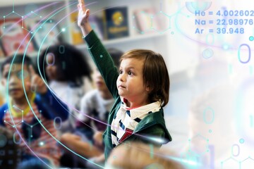 Elementary students in class