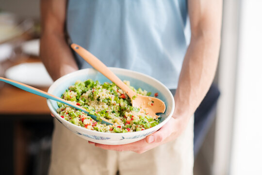 Fresh Homemade Tabouli Salad Served in Bowl