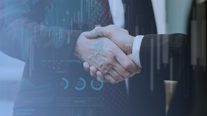 Businessmen making handshake for a deal