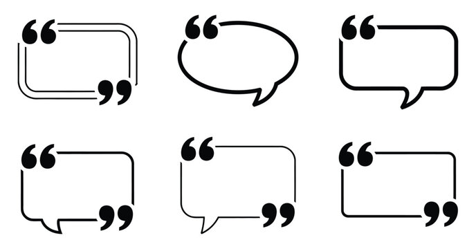 Speech Bubbles and Quote Marks