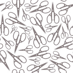 Pattern with scissors on white background. vector illustration