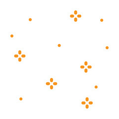 Sparkle yellow icon. Star shape, stars line sign. Glow, shine, glitter, sparkling symbol. Aesthetic decorative element for a design, banner, postcard, collage, clipart. Flat vector illustration.