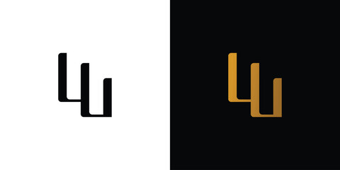 Luxury and simple letter W initials logo design