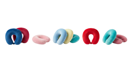 Colorful Travel Neck Pillows Set, Comfort Support for Sleep