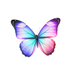 Obraz premium Vibrant butterfly with iridescent wings isolated on transparent background