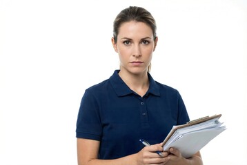Fototapeta premium Staff in blue uniforms and white gloves holding cartons -Hotel Inventory Manager