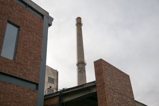 Industrial Chimney at Beijing 798 Art District Museum