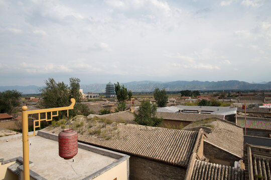 Nuanquan Ancient Town Rooftops, Weixian County Hebei Province China