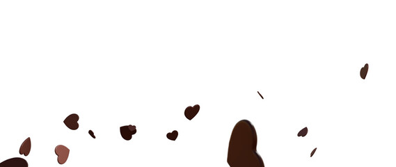 Ethereal Transparent PNG Floating Hearts and Particles Overlay © lumerb