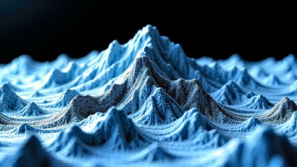 Ice blue crystal peaks shimmer with a shimmering luster