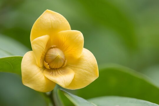 Close-Up of Rumdul Flower with Yellow Petals