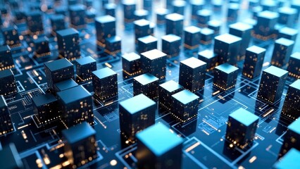 Blues architecture extends with cold light