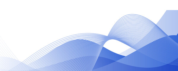 Blue abstract waves design for modern presentations transparent background