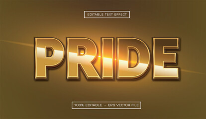 Pride text effect with light style