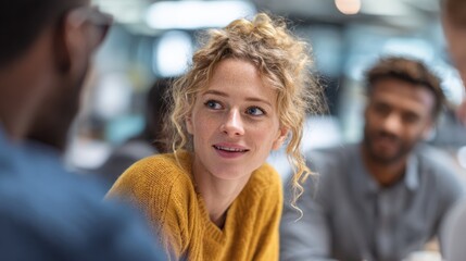 multicultural comfortable team Happy multicultural business team discussing and brainstorming in a modern office meeting, diverse corporate teamwork concept.