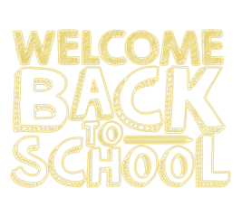 WelcomeBackToSchoolYellowTextDesign transparent background