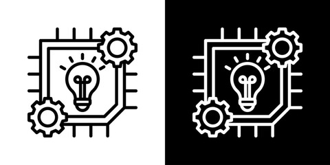 Technology Icon Set Vector Collection Style Line Isolated In Black And White © Arjuna