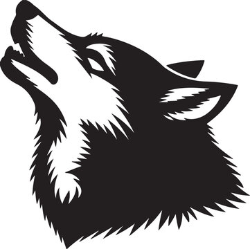 a silhouette of a fox on transparent background