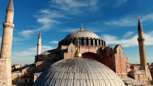 Hagia Sophia Istanbul Turkey: Ancient Architecture and Historical Landmark View