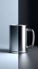 no alcohol beer mug diagonal bar gray gradient design