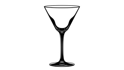 Black and White Martini Glass.
