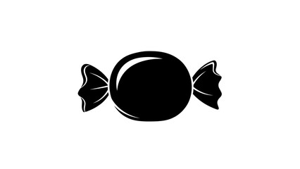 Black Candy Illustration Isolated White.