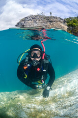 Catedrales de M&aacute;rmol Chile, Buceo