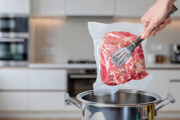 Making meat Sous-vide.