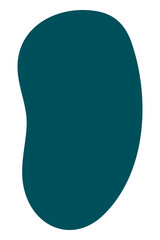 Green abstract png shape sticker, transparent background