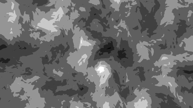 Abstract gray and white liquid camouflage texture background with organic paint pattern