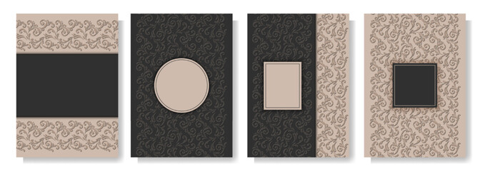 Set of 4 vintage style poster templates