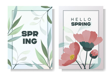 Set of 2 Spring Plant Posters