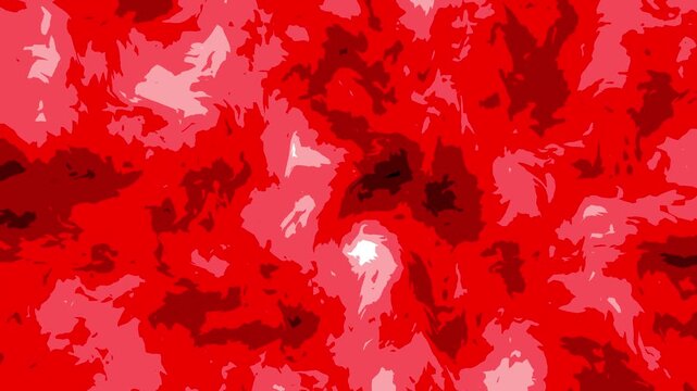 Abstract red and white liquid camouflage texture background with organic paint pattern