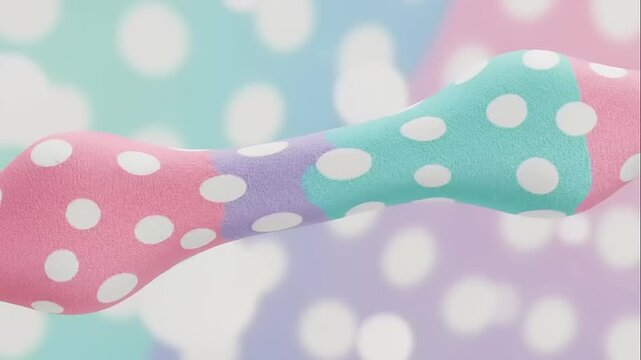 Abstract colorful polka dot pattern illustration with soft focus background