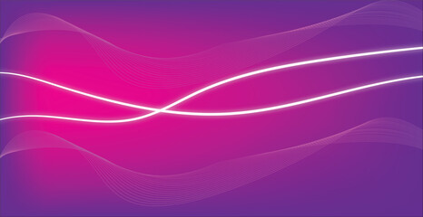 Abstract Pink and Purple Glow Wave Backdrop for Digital Marketing