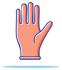 Obraz premium Vector Illustration of Hand Gesture Open Palm, Palm Upwards