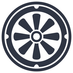 Fototapeta premium Japanese wheel family crest icon. Traditional clan emblem or kamon symbol. Vector graphic element.