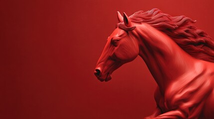 Chinese New Year horse on red