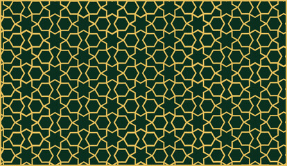 Monoline geometric pattern in Arabic style. Ramadan Kareem illustration with 8 sided floral pattern.