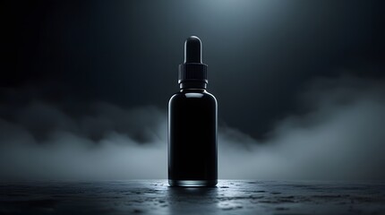 Elegant Essential Oil Dropper in Deep Shadowy Mist