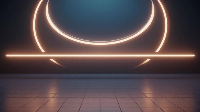 Horizontal glowing bar expanding slowly shrinking back with calm breathing rhythm cascading smoothly across surreal cinematic ambience futuristic glow atmosphere layers