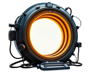 old microphone isolated on white