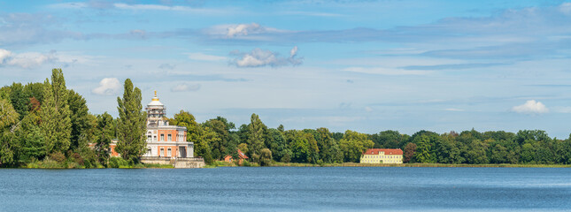 The Marmorpalais or Marble Palace on the shores of the Heiliger See lake in Potsdam. Germany