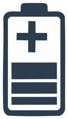 Obraz premium Charged Battery Power Indicator Low Energy Level Symbol Sign Icon Graphic